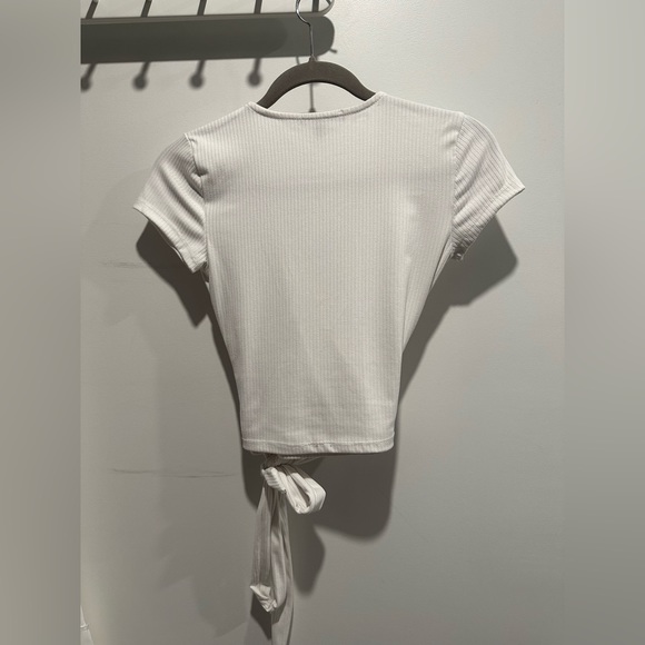 White Cross Tank with Tie - Picture 3 of 3